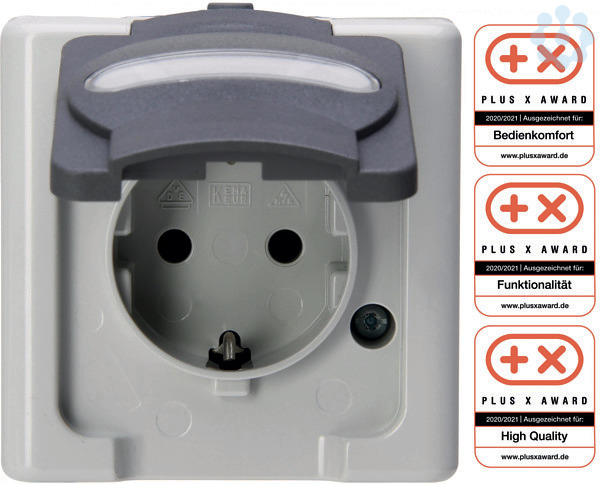 Presa Elettrica 3 Vie Schuko Kopp, Presa Schuko Doppia Con Coperchio Ribaltabile - 131456008 Ciabatta Multipresa Esterno